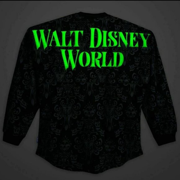 Disney Parks Haunted Mansion Spirit Jersey Glow Dark Walt Disney World Large NWT